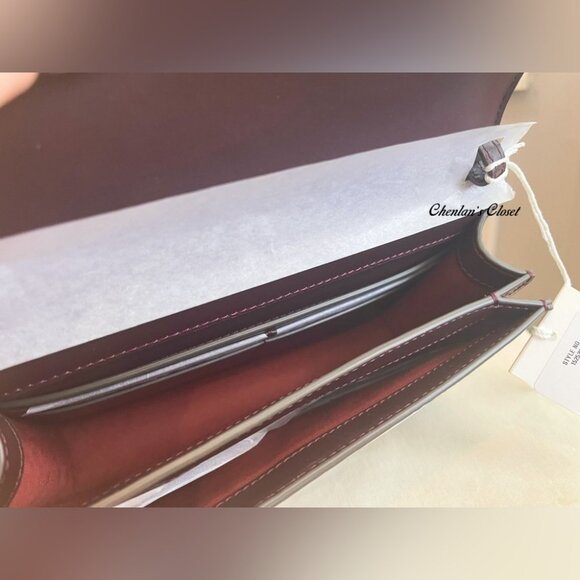 🔥NeW! Tory Burch T MONOGRAM PATENT EMBOSSED CHAIN Crossbody - Picture 9 of 10